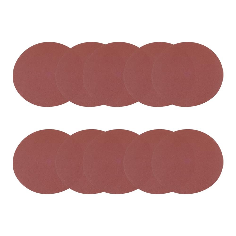 YFUK 10-Pack 7-Inch 180-Grit No-Hole Hook-and-Loop Sanding Discs