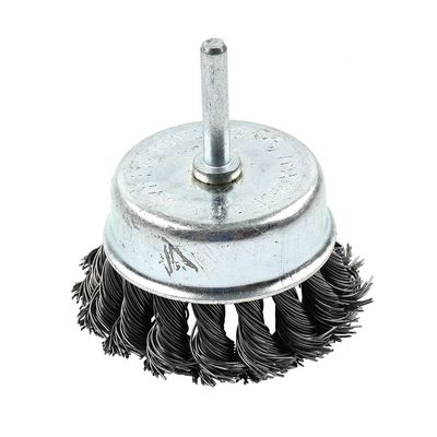 YFUK 1-Piece 75 mm Twist-Knot Cup Wire Brush