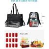 Women's 2-in-1 Lunch Tote with Insulated Lunch Compartment, Laptop Sleeve (Style A) view 3