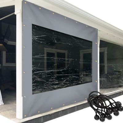 Outdoor Tarp Cover for Pergola, Waterproof PVC Side Panels