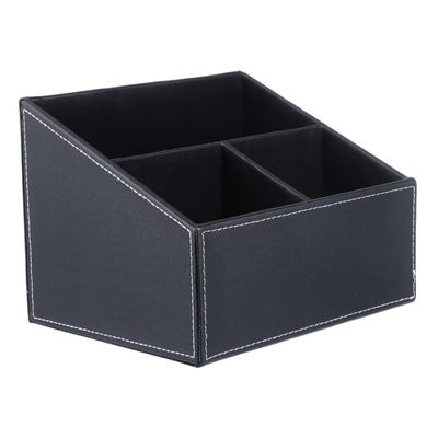HOMSFOU Trapezoidal Desk Storage Box, Black