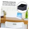 HOMSFOU Trapezoidal Desk Storage Box, Black view 3
