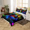 Loussiesd Colorful Gaming Bedding Set, 135 x 200 cm, Geometric Honeycomb Game Controller Design view 3