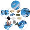 PQPQLI Lightweight Camouflage Net 3.0 m x 3.0 m, Portable Camo Net for Camping, Birdwatching & Wildlife Photography (Blue, 7 x 8.0 m) view 2