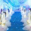 JvFbjLF Flash Ball Event Party Decoration Runway Carpet, Aisle Runner Glitter Carpet, Event Party Carpet, Slide Decoration (Blue, 1 x 30 m) view 2