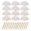 HEUchuan Paper and Bamboo Folding Hand Fans, Black, 3-Pack view 4
