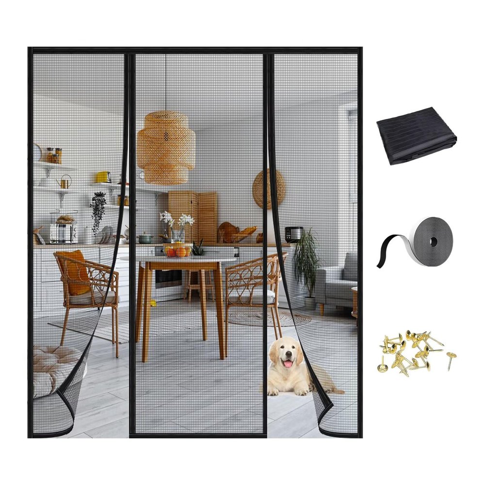Magnetic Insect Screen Door 230 x 245 cm, Black