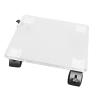Rolling Plant Caddy with Wheels, Transparent Acrylic Square Plant Stand view 1
