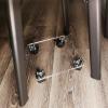 Rolling Plant Caddy with Wheels, Transparent Acrylic Square Plant Stand view 3