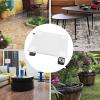 Rolling Plant Caddy with Wheels, Transparent Acrylic Square Plant Stand view 4