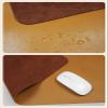 Waterproof Leather Desk Mat, 90 x 40 cm Large Non-Slip Office Mouse Pad, Easy-to-Clean Desk Protector for Laptops and Desks (Red, 60 x 30 cm) view 3