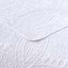 Reversible 3-Piece Bedspread Set for King-Size and Double Beds, Lightweight Cotton, Gray, Quilted and Embroidered, 180 x 220 cm view 2