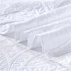 Reversible 3-Piece Bedspread Set for King-Size and Double Beds, Lightweight Cotton, Gray, Quilted and Embroidered, 180 x 220 cm view 3