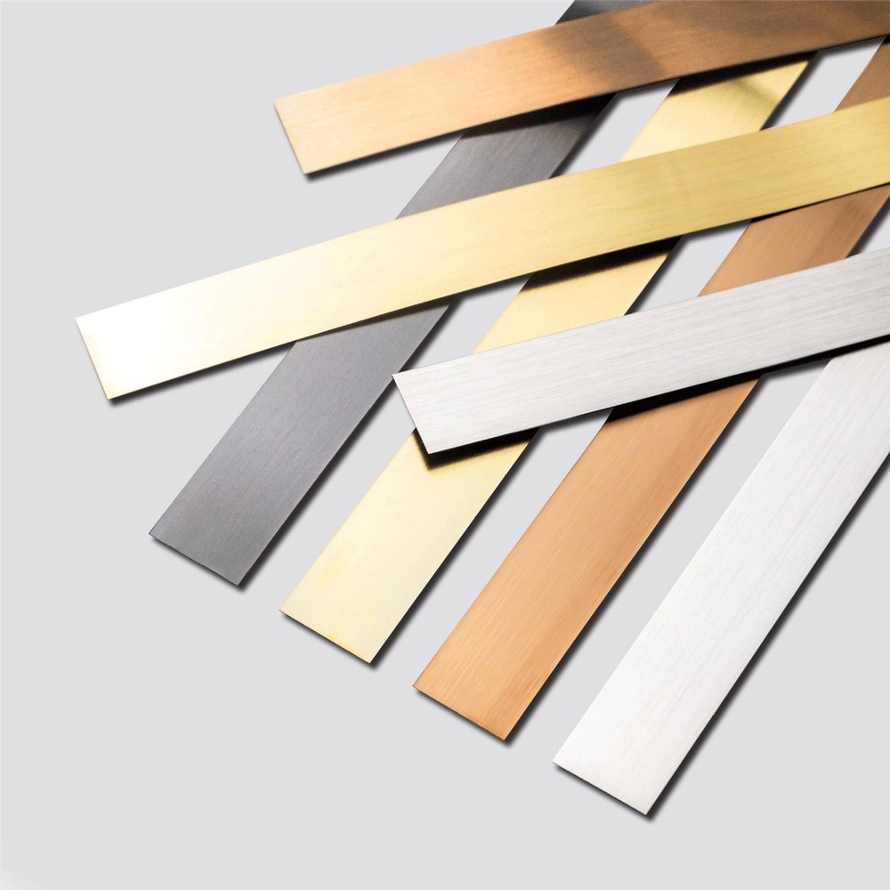 LKYJD 25 mm × 12 m Self-Adhesive Flexible Stainless Steel Wall Trim, Gold