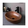 Vintage Oval Countertop Bathroom Sink with Accessories view 1