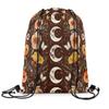 Loussiesd Butterfly Drawstring Gym Sack 30x40 cm, Waterproof Backpack with Leaf Pattern, Moonlit Wildflower Floral Botanical Sports Bag view 1