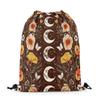 Loussiesd Butterfly Drawstring Gym Sack 30x40 cm, Waterproof Backpack with Leaf Pattern, Moonlit Wildflower Floral Botanical Sports Bag view 3
