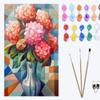 XIAOYOUQIAN Plant Vase Paint by Numbers Kit for Adults, DIY Painting Kit for Beginners, Wrinkle-Free Canvas 40 x 50 cm, Unframed view 1