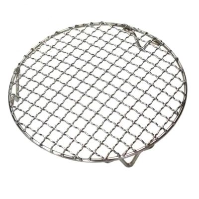 WSQHAO Stainless Steel Round BBQ Grill Mesh with Foot, 15–60 cm (22.5 cm)
