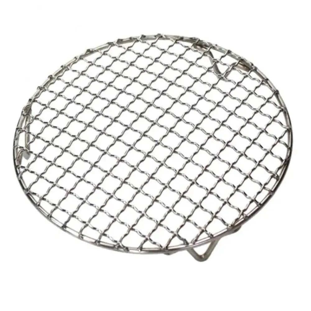 WSQHAO Stainless Steel Round BBQ Grill Mesh with Foot, 15–60 cm (22.5 cm)