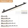 13 ft Wall-Mounted Wrought-Iron Stair Handrail for Indoor and Outdoor Use view 2
