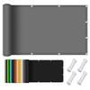 Waterproof Rectangular Sun Shade Sail 140 x 700 cm, Light Gray view 1