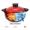 SUNMME 2.5 L Ceramic Soup Pot with Lid, Nonstick, Round, Flower view 2