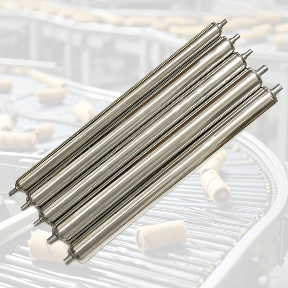 Conveyor Roller Set: 5/10/15/20 Gravity Rollers, 38 mm Stainless Steel, Non-Powered