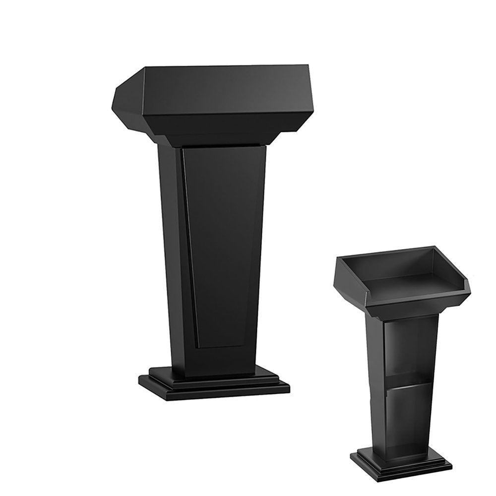 PUFAHAU Portable Lectern Podium, Reception Counter, Black