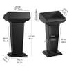 PUFAHAU Portable Lectern Podium, Reception Counter, Black view 2