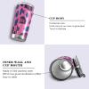 Amooorous 590 mL Stainless Steel Travel Coffee Cup with Lid and Straw Lid, Pink view 2