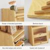 RCJCQSR Bamboo Bread Box with Double Doors and Acrylic Panels view 3