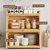RCJCQSR Bamboo Bread Box with Double Doors and Acrylic Panels view 4