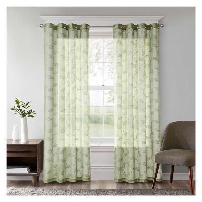 DXYOYONGOZ Voile Curtains, Semi-Transparent, Green, 72 x 63 in