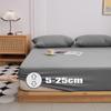 KLUOT Cotton Fitted Sheet 120 x 200 cm, Mattress Protector, Light Blue view 3