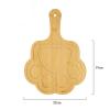 Bamboo Pizza Board, 8-Inch Chubby Cat Paws, 2-Pack view 2
