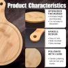 Bamboo Pizza Board, 8-Inch Chubby Cat Paws, 2-Pack view 3