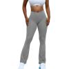 ROEOLNIL Women's High-Waisted Bootcut Yoga Pants, Gray, XL view 1