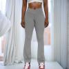 ROEOLNIL Women's High-Waisted Bootcut Yoga Pants, Gray, XL view 2