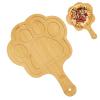 Round Pizza Serving Board with Food-Safe Surface, Lightweight, Grooved Guides (10-Inch Chubby Cat Paws) view 1