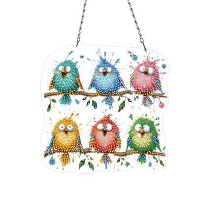 Skeadex 5D Bird Diamond Painting Window Hangings