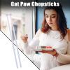 Meowgic Cat Paw Chopsticks, 2 Pairs, Reusable, Non-Slip, Pink view 2