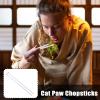 Meowgic Cat Paw Chopsticks, 2 Pairs, Reusable, Non-Slip, Pink view 3