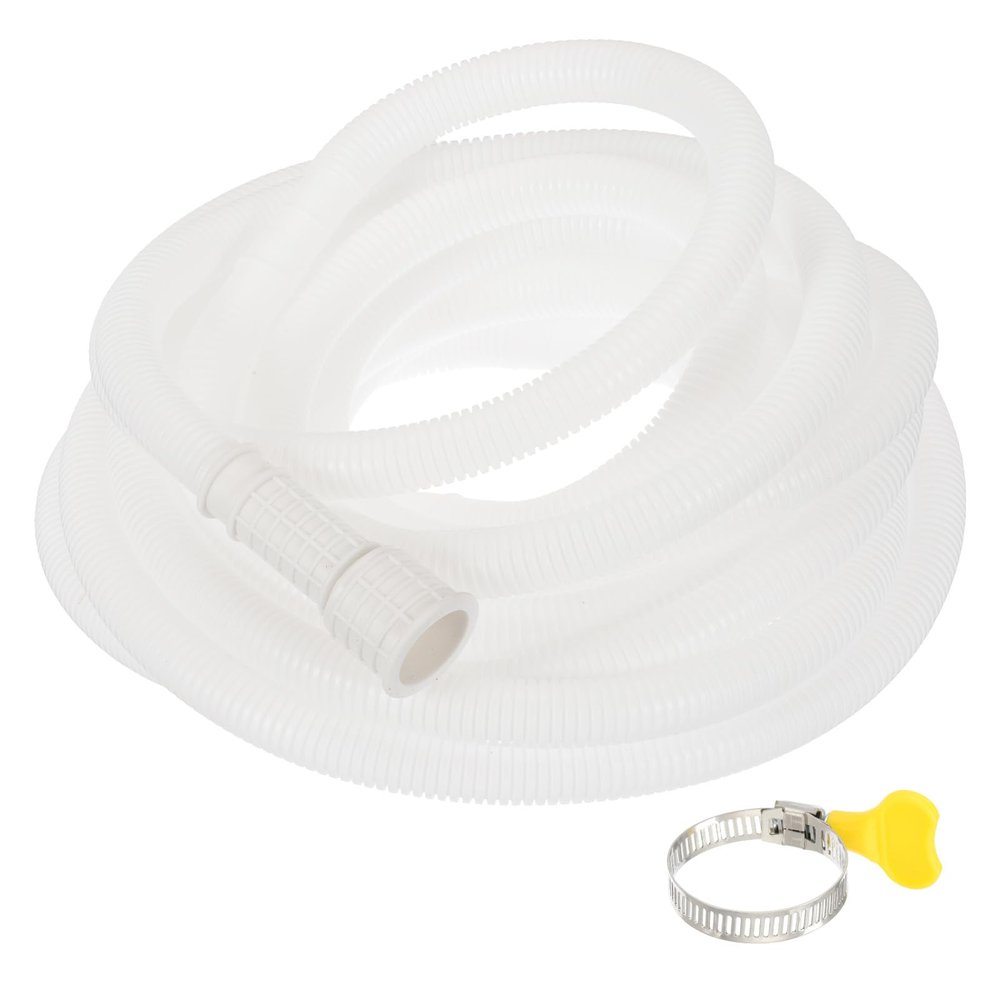 PATIKIL 22.96 ft Air Conditioner Drain Hose Kit with Clamp and Cuttable Rubber Adapter