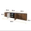 ALTDECOR VIRA-W TV Wall Cabinet, 3 x 100 x 40 x 40, Black/Katania view 4