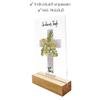 Kiddle-Design Personalized Baptism Gift with Cross, Acrylic Sign 20 x 13 cm with Wooden Base, Gift for Baby Boys & Girls view 2