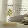 Kiddle-Design Personalized Baptism Gift with Cross, Acrylic Sign 20 x 13 cm with Wooden Base, Gift for Baby Boys & Girls view 4
