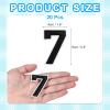 QUARKZMAN 20-Piece 6 cm Number 7 Embroidered Iron-On/Sew-On Patches, Black view 2