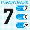 QUARKZMAN 20-Piece 6 cm Number 7 Embroidered Iron-On/Sew-On Patches, Black view 3