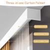 Vibeo Double-Track Curtain Rod with Valance, Wall-Mounted, 11 ft/335 cm view 2